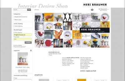 Screenshot Heri Brauner Interior Design Shop